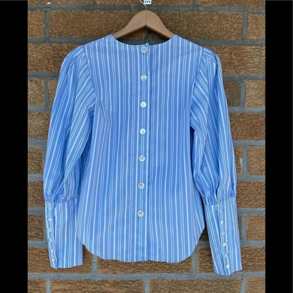 Veronica Beard Clarke Puff Sleeve Blouse size 2 - Picture 5 of 17